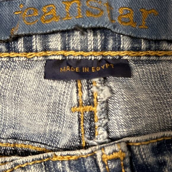 Jeanstar Boot Leg Light Wash Jean 5 Pocket Subtle Striping Size 8 - Picture 8 of 9